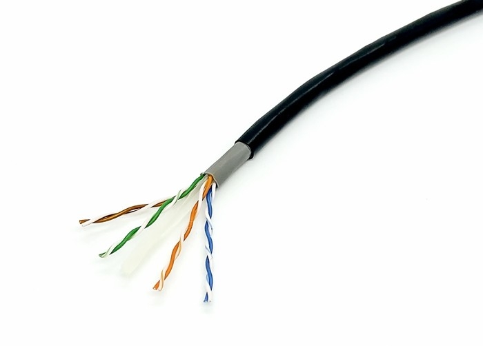 PVC+UV PE Double Sheath CAT6 UTP Cable , Outdoor Ethernet Cable Cat6